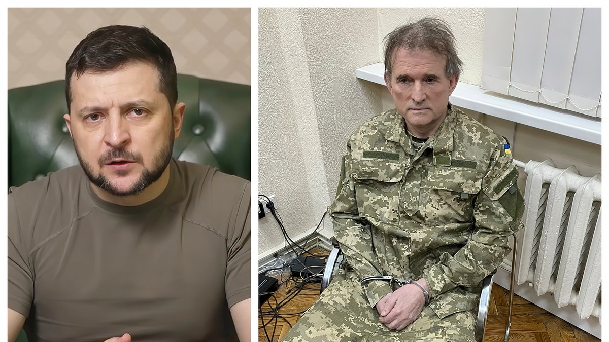 Volodymyr Zelenskyj vill byta ut Viktor Medvedtjuk mot ukrainska krigsfångar.